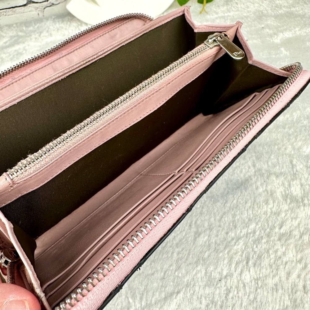 Dior Patent Leather Cannage Zippy Wallet in Matte Black! Great gift idea. CUTE! - Picture 10 of 16